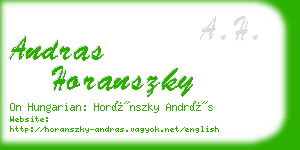 andras horanszky business card